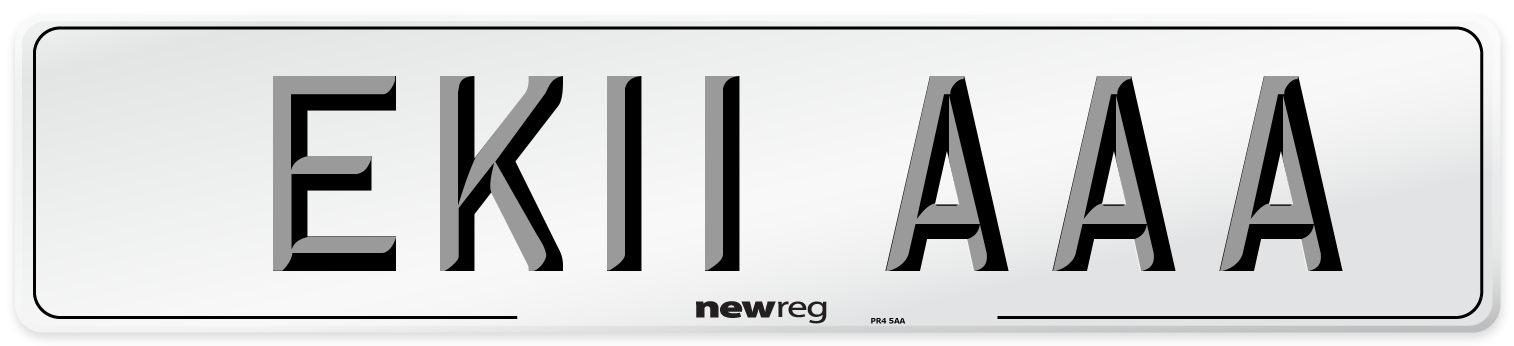 EK11 AAA Number Plate from New Reg